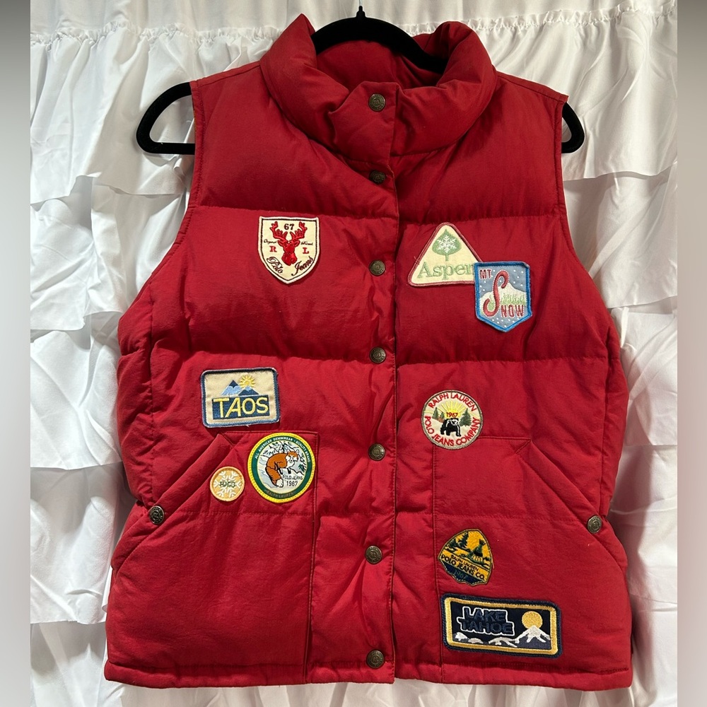 Vintage Ralph Lauren Patch Puffer Ski Vest